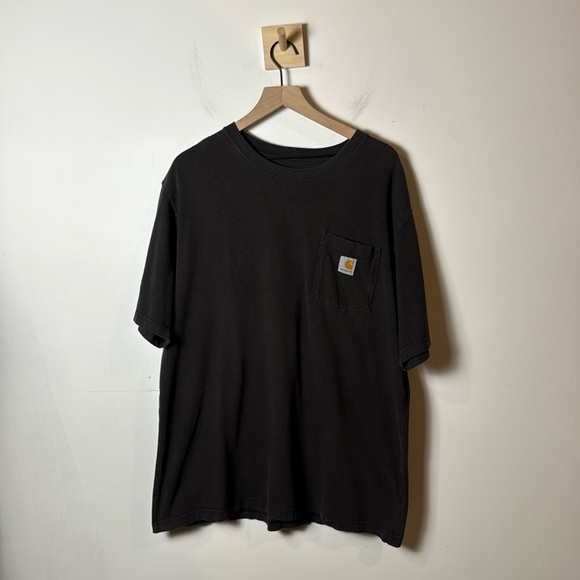 Carhartt Loose Fit Pocket T-Shirt Gray Washed Black Oversized size L - Picture 1 of 7